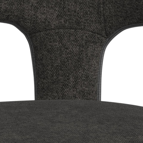 Krzesło Cole szare tapicerowane welur z podłokietnikami do jadalni ( Rozmiar: uniwersalny )