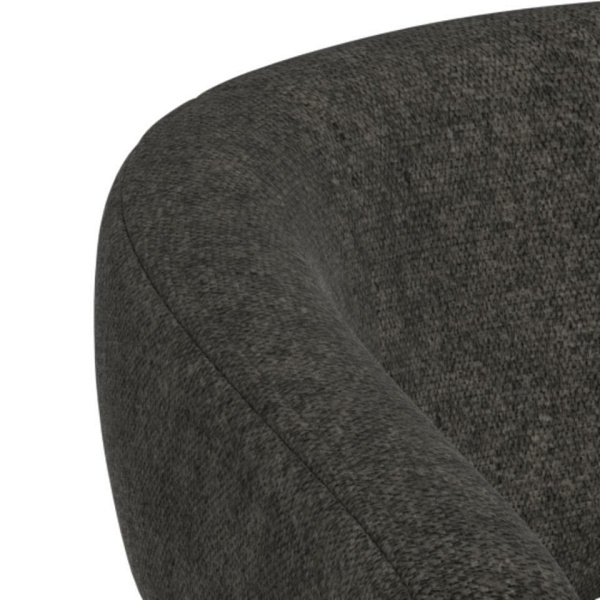 Krzesło Cole szare tapicerowane welur z podłokietnikami do jadalni ( Rozmiar: uniwersalny )