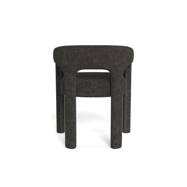 Krzesło Cole szare tapicerowane welur z podłokietnikami do jadalni ( Rozmiar: uniwersalny )