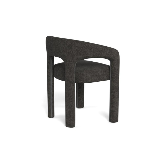 Krzesło Cole szare tapicerowane welur z podłokietnikami do jadalni ( Rozmiar: uniwersalny )