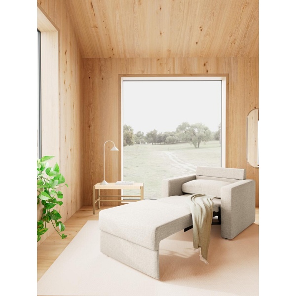 Fotel rozkładany do spania Fleury beżowy aksamitny do salonu ( Rozmiar: uniwersalny )