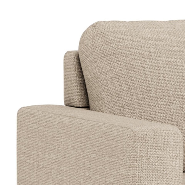 Fotel rozkładany do spania Fleury beżowy aksamitny do salonu ( Rozmiar: uniwersalny )