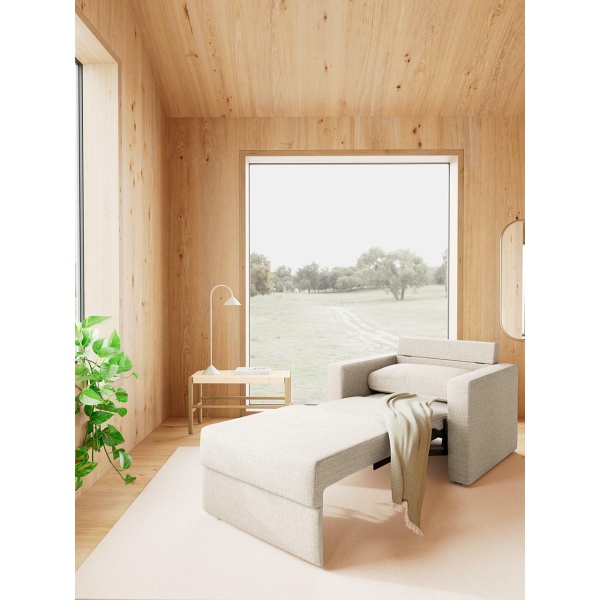 Fotel rozkładany do spania Fleury beżowy aksamitny do salonu ( Rozmiar: uniwersalny )