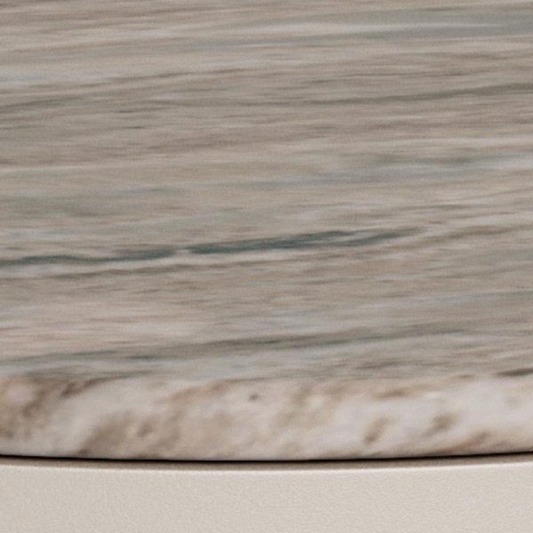 Stolik kawowy Cangas okrągły 45 cm szary marmur nowoczesny do salonu ( Rozmiar: uniwersalny )