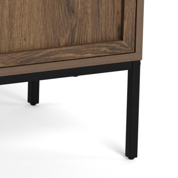 Komoda Palmdale dąb dymiony nowoczesna na czarnych nóżkach 80 cm ( Rozmiar: uniwersalny )