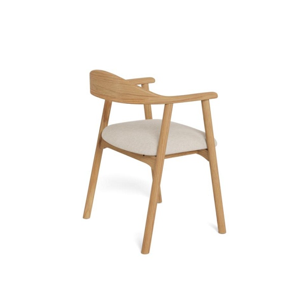 Krzesło do jadalni Addi Actona skandynawskie beżowe dąb z podłokietnikami ( Rozmiar: uniwersalny )