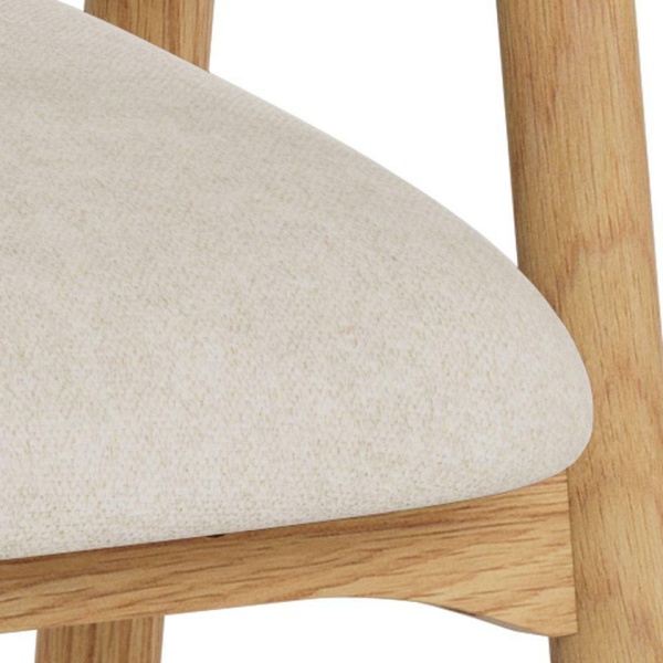 Krzesło do jadalni Addi Actona skandynawskie beżowe dąb z podłokietnikami ( Rozmiar: uniwersalny )