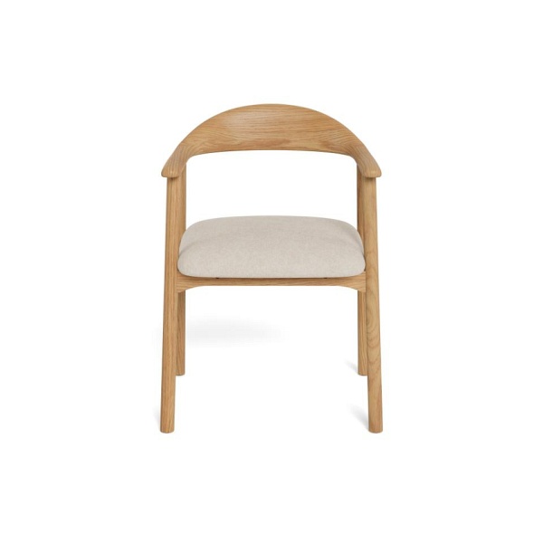 Krzesło do jadalni Addi Actona skandynawskie beżowe dąb z podłokietnikami ( Rozmiar: uniwersalny )