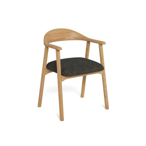 Actona Addi krzesło do jadalni skandynawskie szare z podłokietnikami ( Rozmiar: uniwersalny )