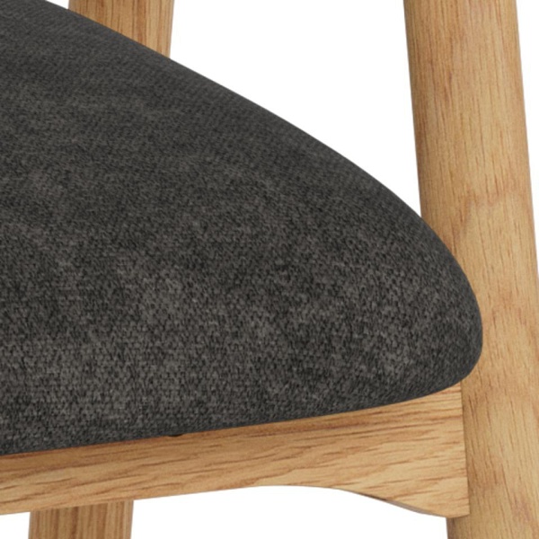 Actona Addi krzesło do jadalni skandynawskie szare z podłokietnikami ( Rozmiar: uniwersalny )