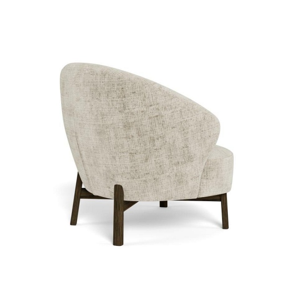 Fotel wypoczynkowy Darlene beżowy aksamitny do salonu skandynawski ( Rozmiar: uniwersalny )