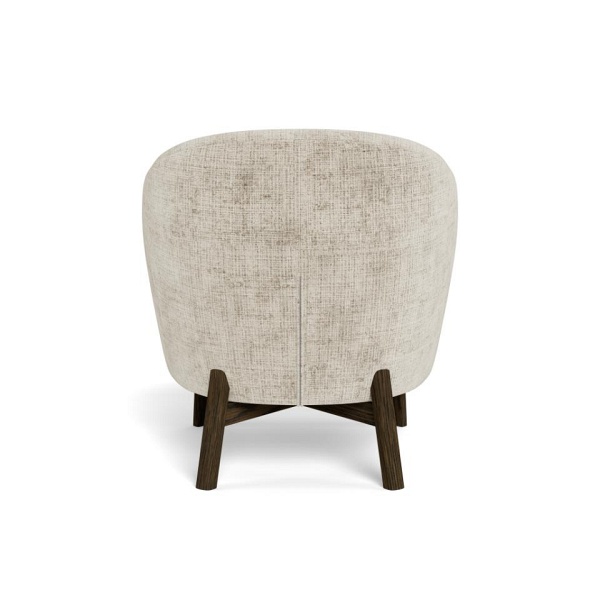 Fotel wypoczynkowy Darlene beżowy aksamitny do salonu skandynawski ( Rozmiar: uniwersalny )