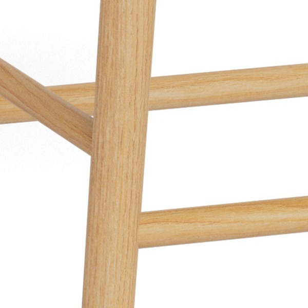 Hoker Sophia beżowy tapicerowany 65 cm do kuchni na dębowych nogach ( Rozmiar: uniwersalny )