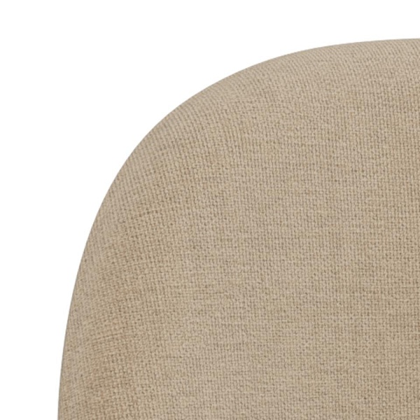 Hoker Sophia beżowy tapicerowany 65 cm do kuchni na dębowych nogach ( Rozmiar: uniwersalny )