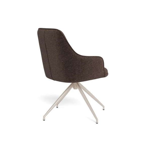 Actona Adia krzesło obrotowe do jadalni tapicerowane brązowe ( Rozmiar: uniwersalny )