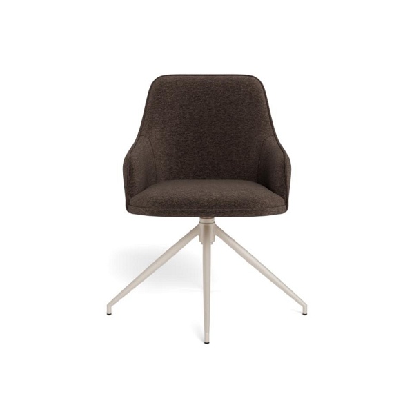 Actona Adia krzesło obrotowe do jadalni tapicerowane brązowe ( Rozmiar: uniwersalny )