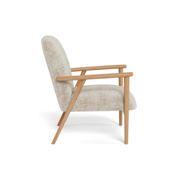 Fotel wypoczynkowy Auckland beżowy skandynawski aksamitny do salonu ( Rozmiar: uniwersalny )