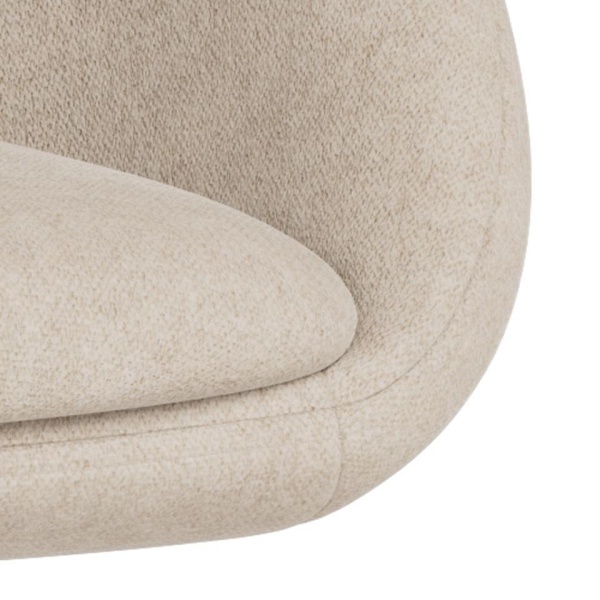 Krzesło Tenna beżowe tapicerowane obrotowe do jadalni i salonu ( Rozmiar: uniwersalny )