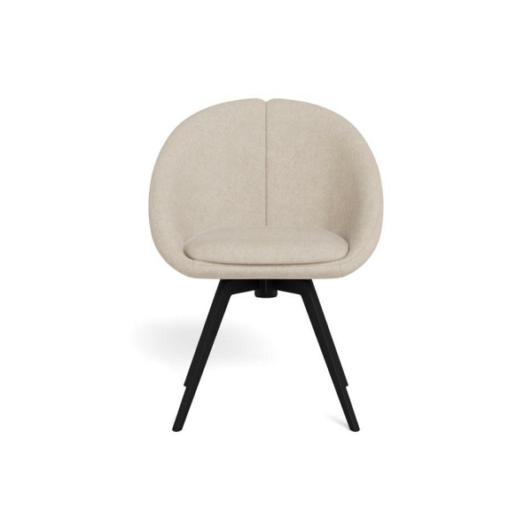 Krzesło Tenna beżowe tapicerowane obrotowe do jadalni i salonu ( Rozmiar: uniwersalny )