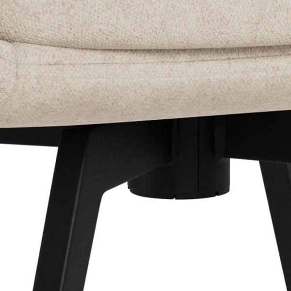 Krzesło Tenna beżowe tapicerowane obrotowe do jadalni i salonu ( Rozmiar: uniwersalny )