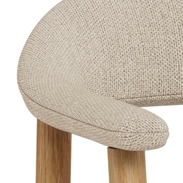 Hoker Addi skandynawski z podłokietnikami piaskowy dąb do kuchni ( Rozmiar: uniwersalny )