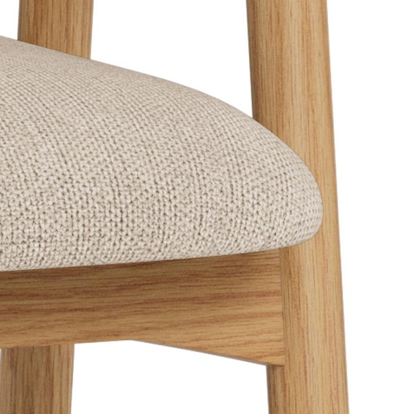 Hoker Addi skandynawski z podłokietnikami piaskowy dąb do kuchni ( Rozmiar: uniwersalny )