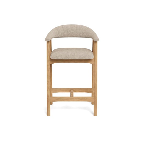 Hoker Addi skandynawski z podłokietnikami piaskowy dąb do kuchni ( Rozmiar: uniwersalny )