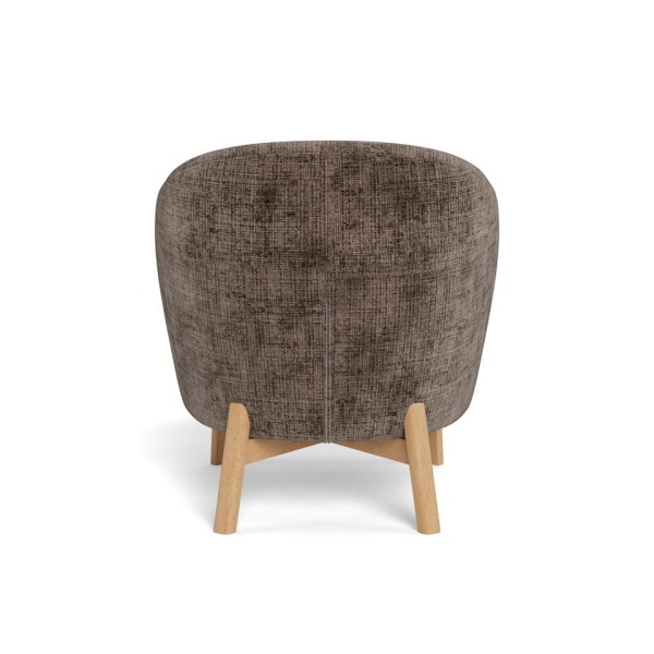 Fotel wypoczynkowy Darlene brązowy aksamitny do salonu skandynawski ( Rozmiar: uniwersalny )