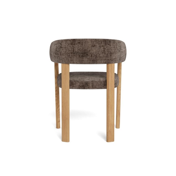 Krzesło do jadalni Myles brązowe z podłokietnikami dębowe Actona ( Rozmiar: uniwersalny )