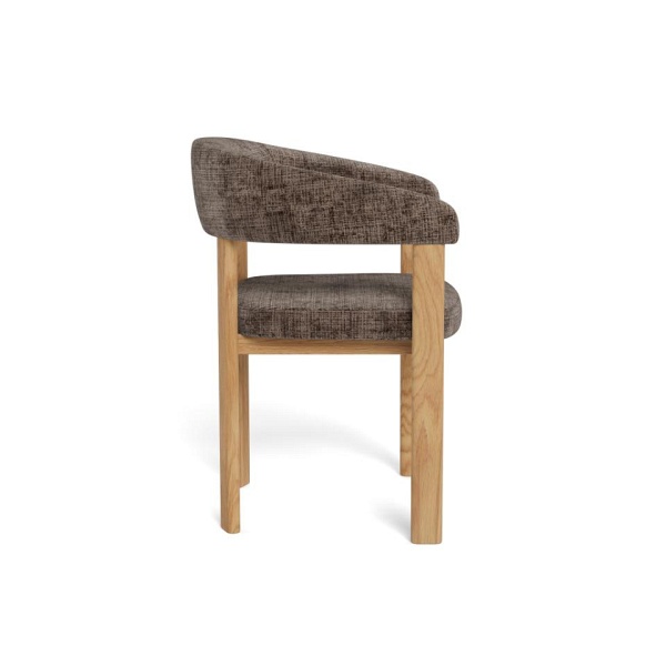 Krzesło do jadalni Myles brązowe z podłokietnikami dębowe Actona ( Rozmiar: uniwersalny )