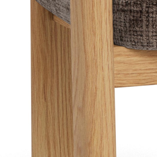 Krzesło do jadalni Myles brązowe z podłokietnikami dębowe Actona ( Rozmiar: uniwersalny )