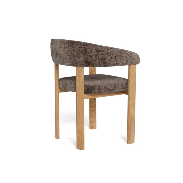 Krzesło do jadalni Myles brązowe z podłokietnikami dębowe Actona ( Rozmiar: uniwersalny )