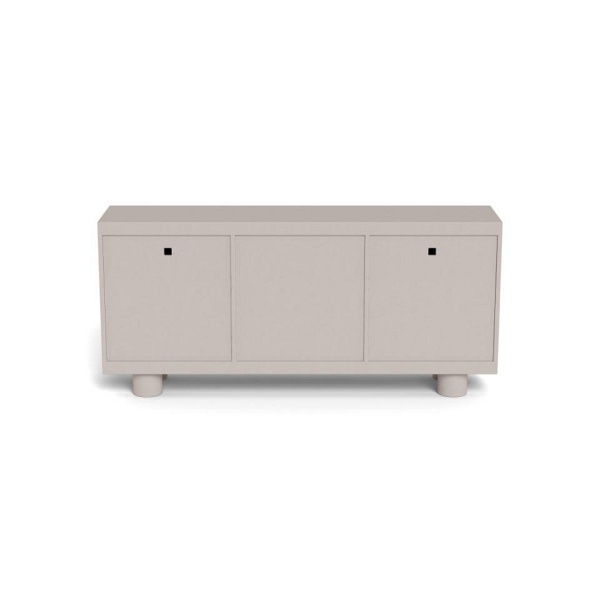 Komoda Magee szara 160 cm nowoczesna na nóżkach do salonu ( Rozmiar: uniwersalny )