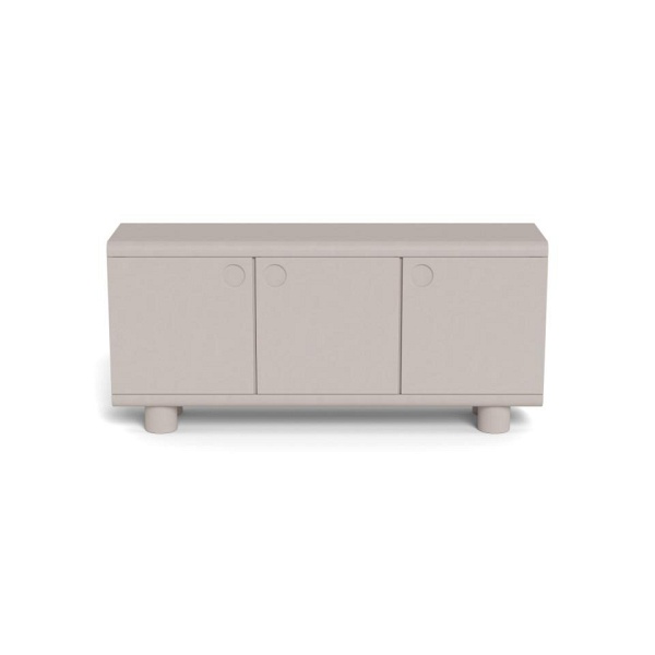 Komoda Magee szara 160 cm nowoczesna na nóżkach do salonu ( Rozmiar: uniwersalny )