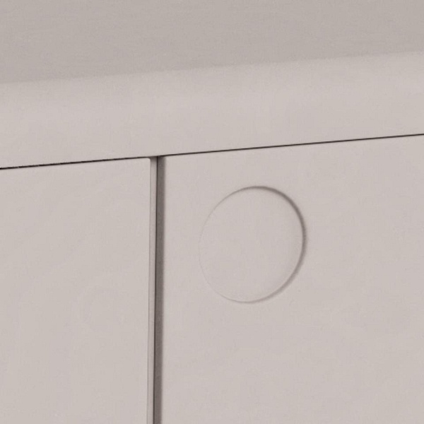 Komoda Magee szara 160 cm nowoczesna na nóżkach do salonu ( Rozmiar: uniwersalny )