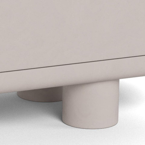 Komoda Magee szara 160 cm nowoczesna na nóżkach do salonu ( Rozmiar: uniwersalny )