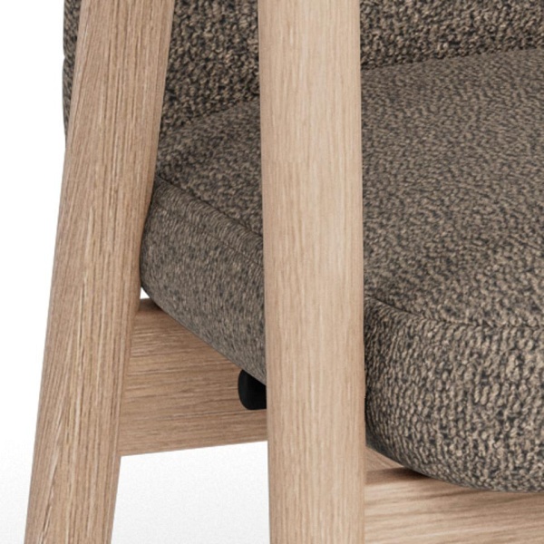 Krzesło Calvin Actona tapicerowane do jadalni skandynawskie z podłokietnikiem ( Rozmiar: uniwersalny )