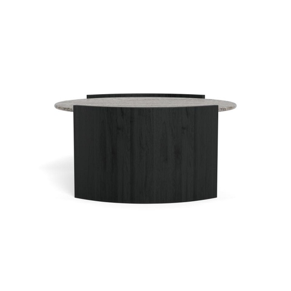 Stolik kawowy Zafra szary marmur/czarny ( Rozmiar: uniwersalny )