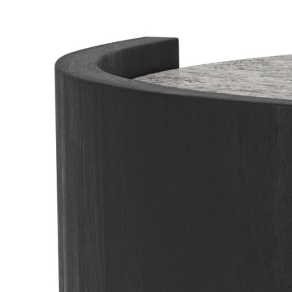 Stolik kawowy Zafra szary marmur/czarny ( Rozmiar: uniwersalny )