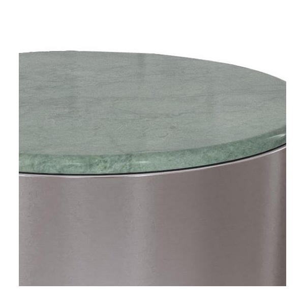 Stolik kawowy Actona Cangas okrągły 45 cm marmurowy zielony nowoczesny ( Rozmiar: uniwersalny )