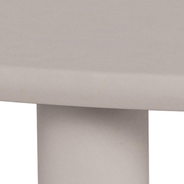 Stół okrągły Magee 120 cm szary nowoczesny do jadalni i salonu ( Rozmiar: uniwersalny )