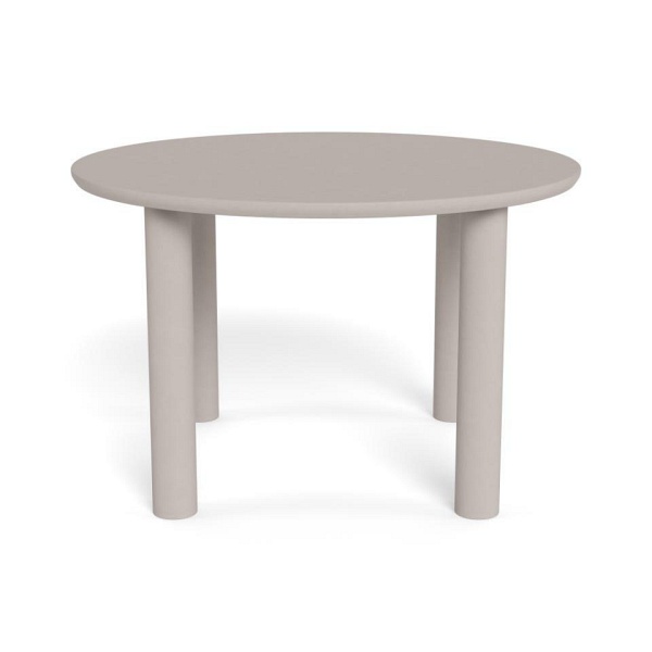 Stół okrągły Magee 120 cm szary nowoczesny do jadalni i salonu ( Rozmiar: uniwersalny )