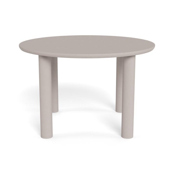 Stół okrągły Magee 120 cm szary nowoczesny do jadalni i salonu ( Rozmiar: uniwersalny )