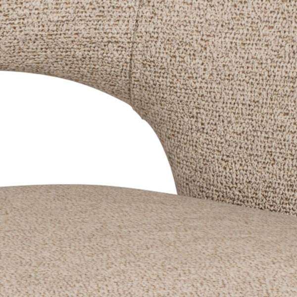 Krzesło Tori beżowe tapicerowane z podłokietnikami do jadalni Actona ( Rozmiar: uniwersalny )