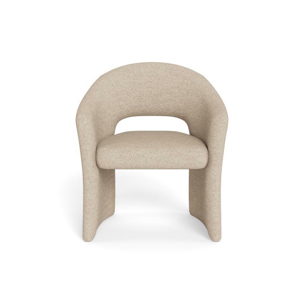 Krzesło Tori beżowe tapicerowane z podłokietnikami do jadalni Actona ( Rozmiar: uniwersalny )