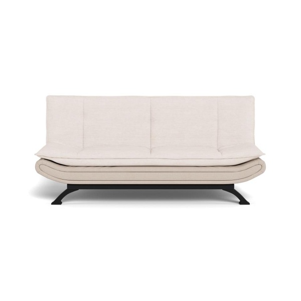 Faith sofa rozkładana 2-osobowa beżowa welurowa do salonu Actona ( Rozmiar: uniwersalny )