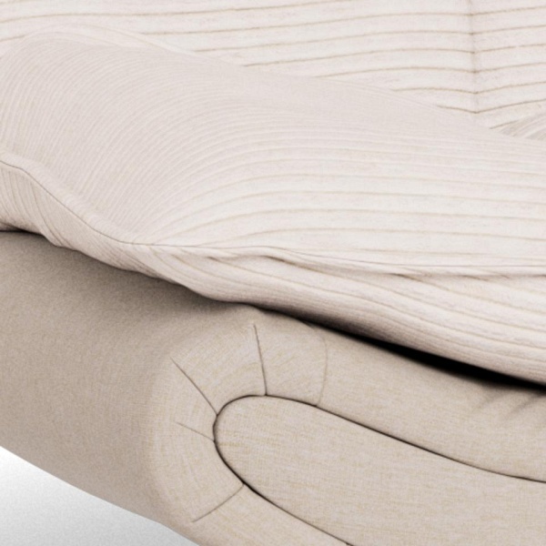 Faith sofa rozkładana 2-osobowa beżowa welurowa do salonu Actona ( Rozmiar: uniwersalny )