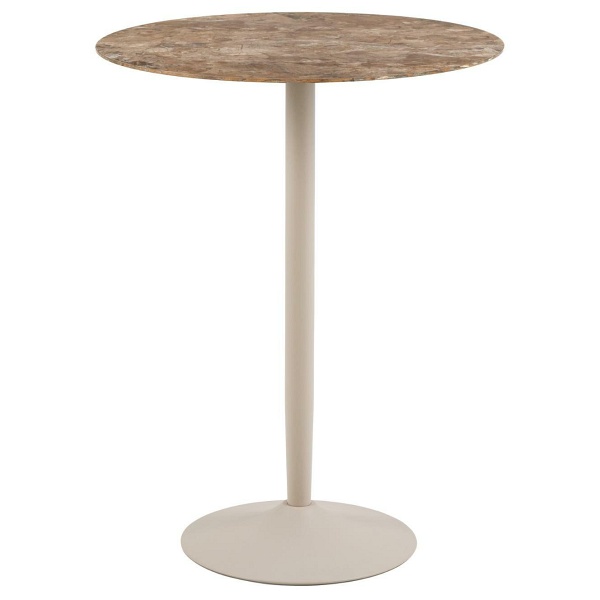 Stół barowy Malta okrągły do kuchni ceramika kaszmir 80 cm Actona ( Rozmiar: uniwersalny )