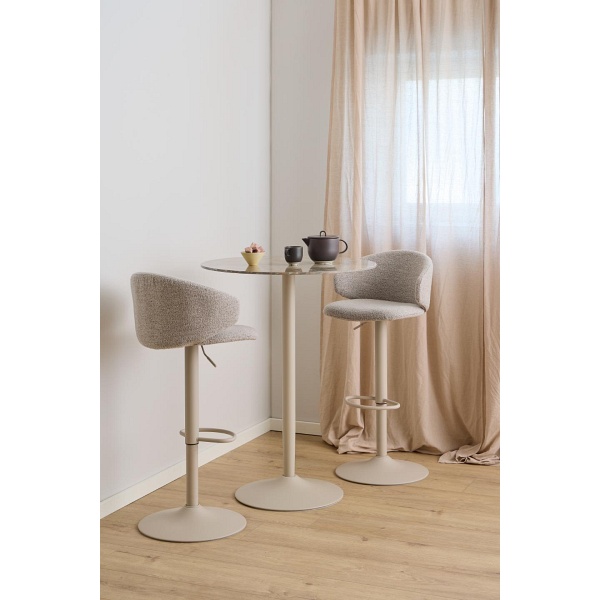 Stół barowy Malta okrągły do kuchni ceramika kaszmir 80 cm Actona ( Rozmiar: uniwersalny )