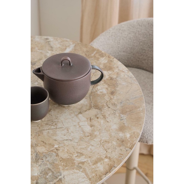 Stół barowy Malta okrągły do kuchni ceramika kaszmir 80 cm Actona ( Rozmiar: uniwersalny )